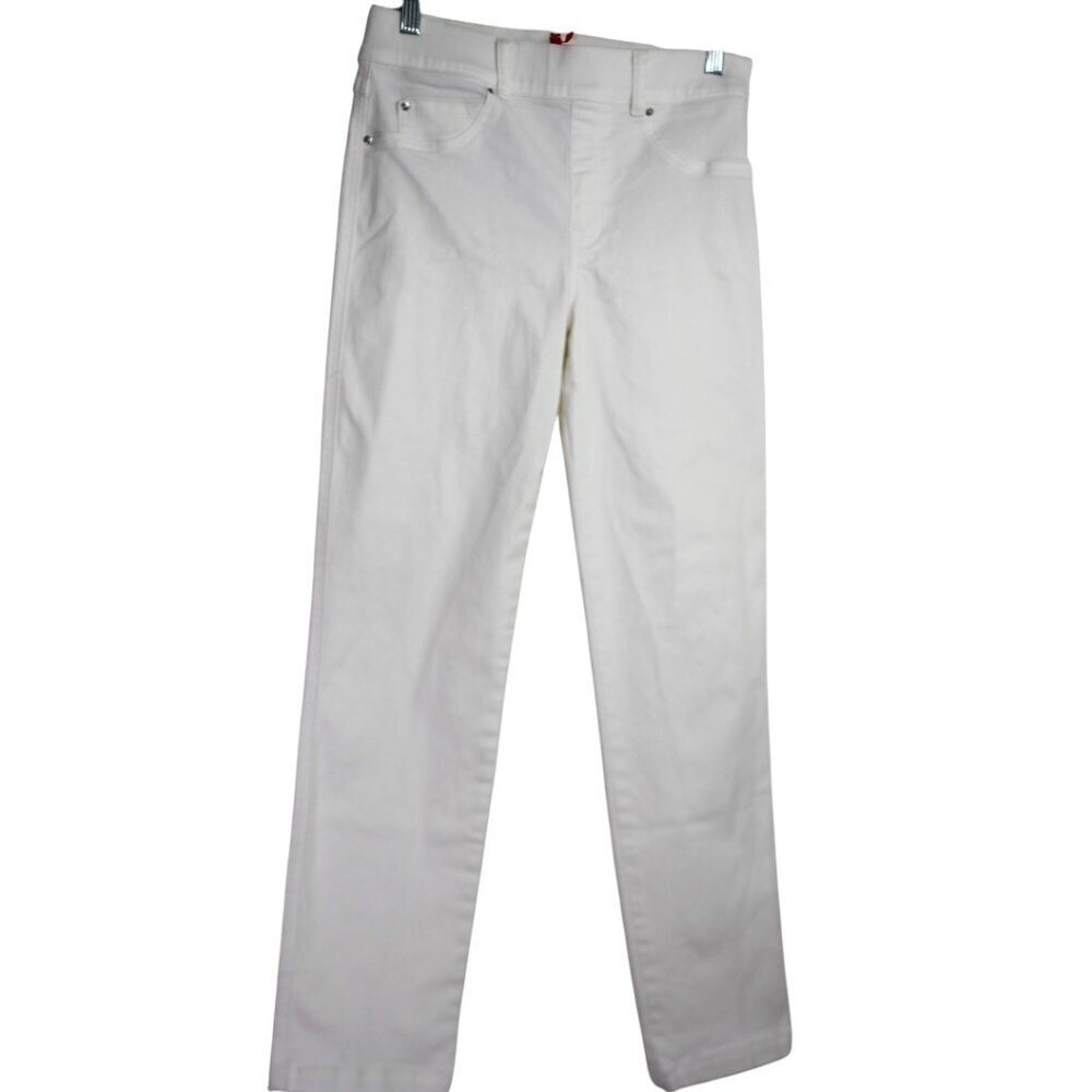 SPANX White Straight Ankle Cropped Leg Jeans Size Medium